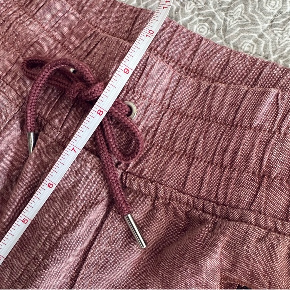 Athleta Cabo 100% Linen Wide Leg Pants Tawny Rose Pink Size 2 - Picture 10 of 14